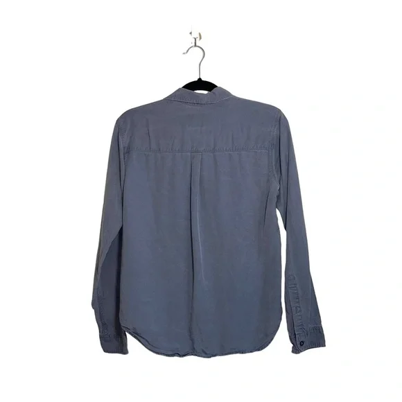 Abercrombie & Fitch Blue Gray Button Down Utility Shirt Xsmall Women’s - Picture 5 of 10